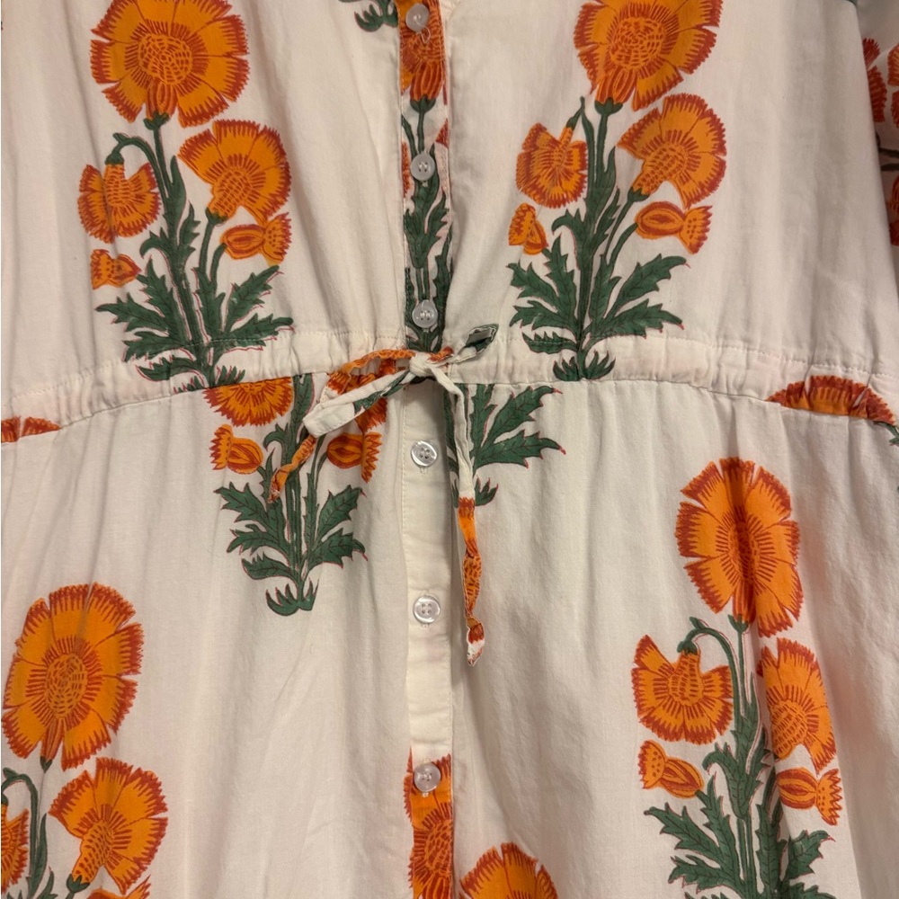 Victoria Dunn White and Orange Floral Dress - Picture 2 of 6